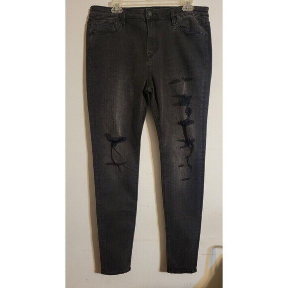 Cult of Individuality Size 32 Gypsy High Rise Black Distressed Skinny 77B7-G07E - Picture 1 of 10